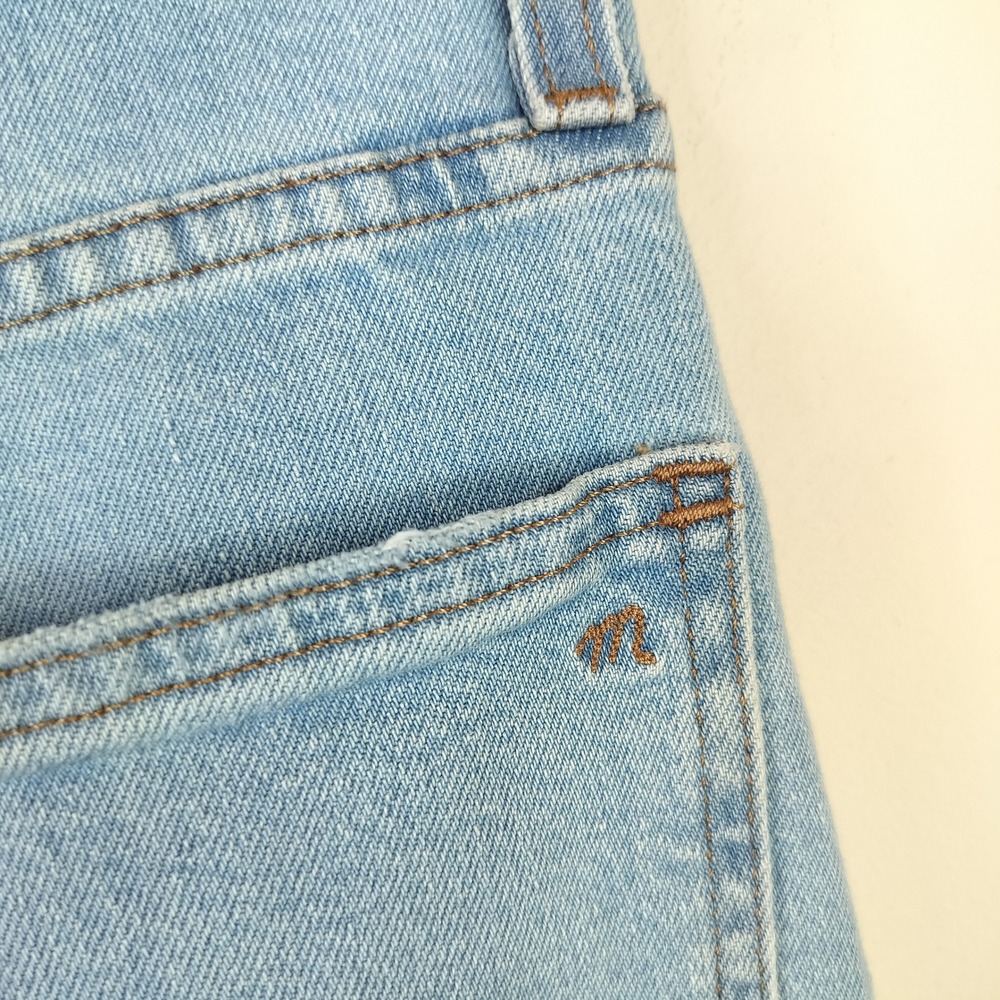 Madewell The Perfect Vintage Straight Jeans 30T Tall Distressed Knee Light Wash - Picture 8 of 12